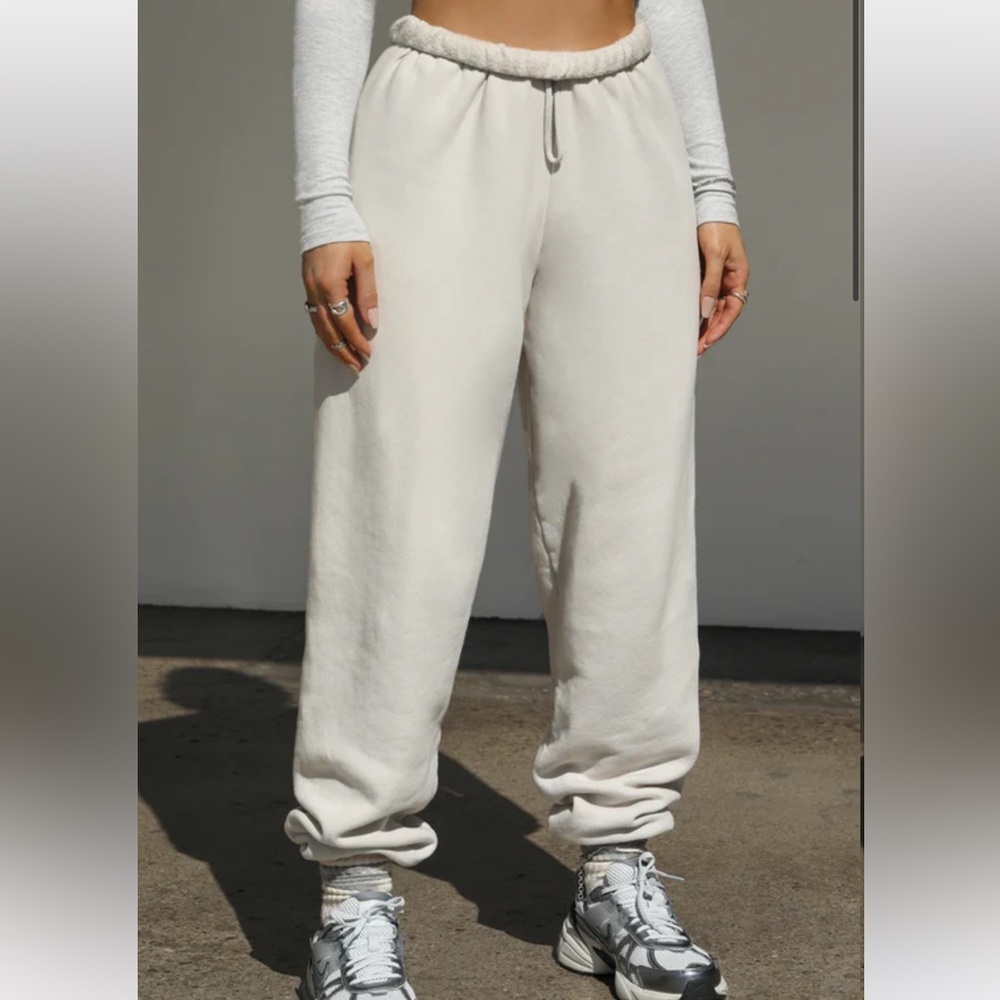 Joah Brown Oversized Jogger in Sahara French Terry. Size XS/S